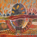 Painting by Sandipa: Bush Plum - Australian Landscape Art
