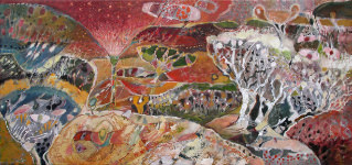 Painting by Sandipa: Center of Wondering - Australian Landscape Art