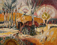 Painting by Sandipa: Gold Country: Tarilda Creek - Australian Landscape Art