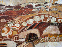 Painting by Sandipa: Limestone Tree Dance - Australian Landscape Art