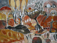 Painting by Sandipa: Moondance - Australian Landscape Art