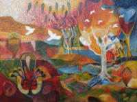 Painting by Sandipa: Aquifer Wellspring: Inner Nature - Australian Landscape Art